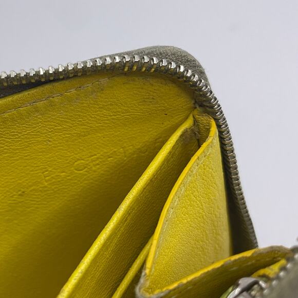 Celine Large Zip Around Wallet Multifuction Grained Calfskin Gray - Picture 14 of 16